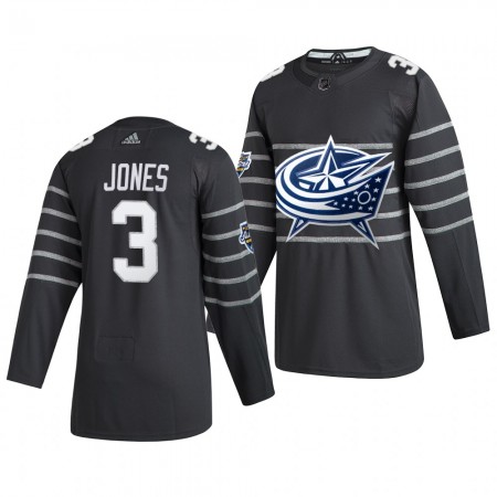 Män NHL Columbus Blue Jackets Tröjor Seth Jones 3 Grå Adidas 2020 All-Star Authentic
